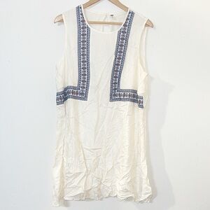 Old navy off white mini shift patterned tank summer dress